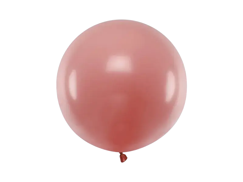 60 cm rund ballon, vild pastelrosa