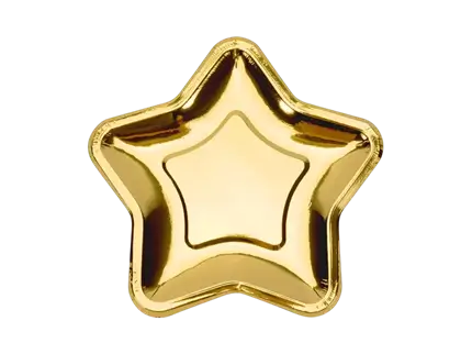 6 guldstjernetallerkener (ø18 cm)