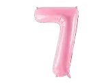Bold Chiffre ''7'', aluminium, 86 cm, lyserød