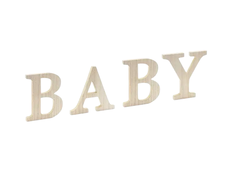Træpanel BABY, 21,5 x 19,5 cm