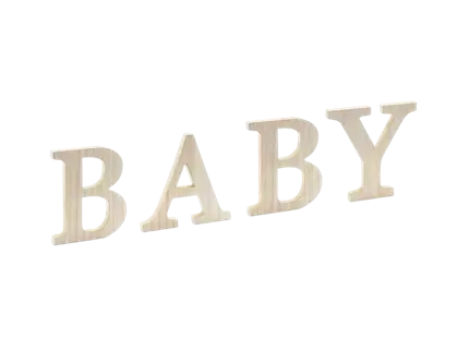 Træpanel BABY, 21,5 x 19,5 cm