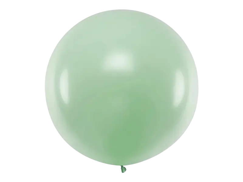 Kæmpe rund ballon pistaciegrøn - 1 meter