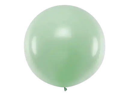 Kæmpe rund ballon pistaciegrøn - 1 meter