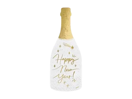 Champagneservietter, guld, 14,5 x 12 cm