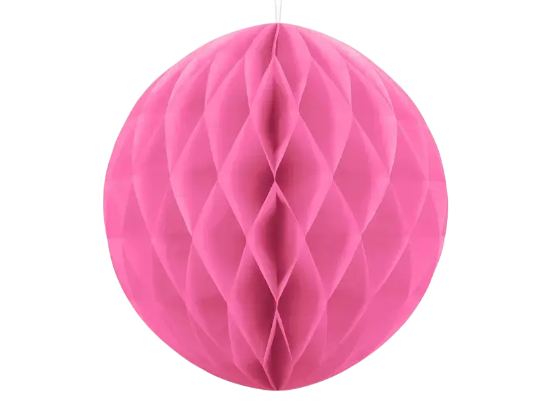 Lyserød honeycomb-kugle - 30 cm
