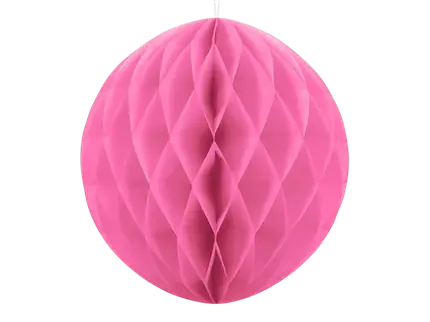 Lyserød honeycomb-kugle - 30 cm