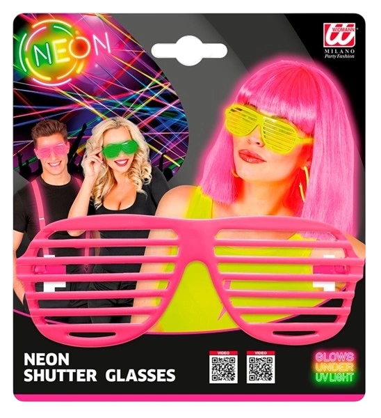 Fluorescerende pink shutter-briller