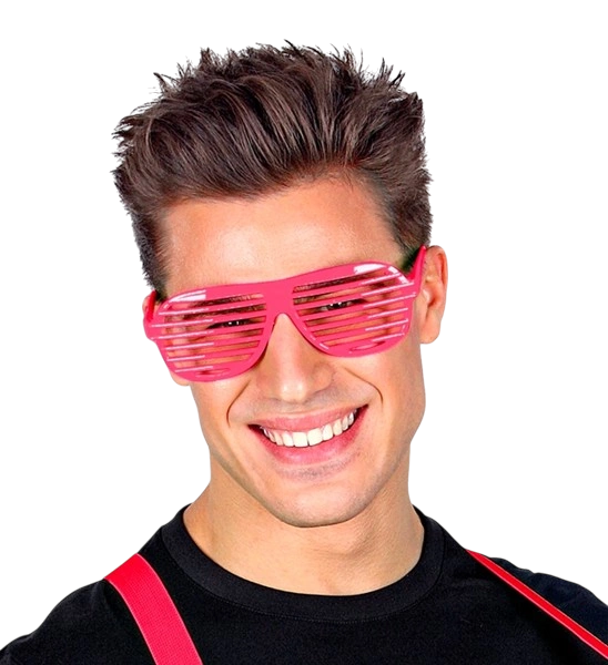 Fluorescerende pink shutter-briller