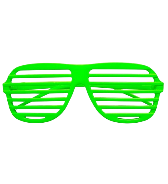 Fluorescerende grønne lukkerbriller