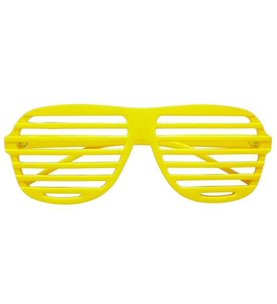 Fluorescerende gule lukkerbriller