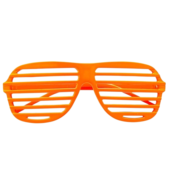 Fluorescerende orange lukkerbriller