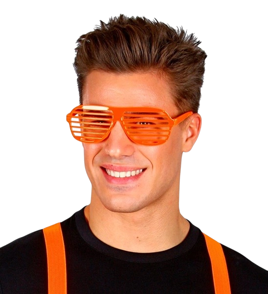 Fluorescerende orange lukkerbriller