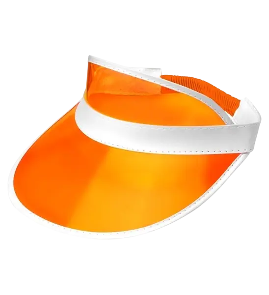 Orange kasket med visir