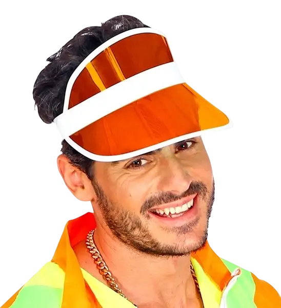 Orange kasket med visir
