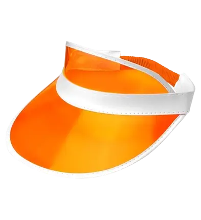 Orange kasket med visir