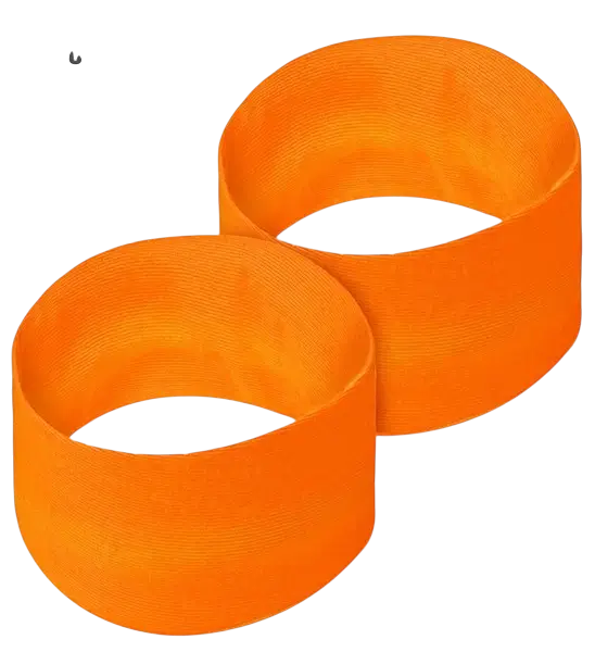 Et par fluorescerende orange manchetter