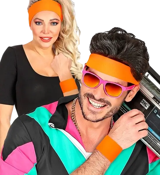 Et par fluorescerende orange manchetter