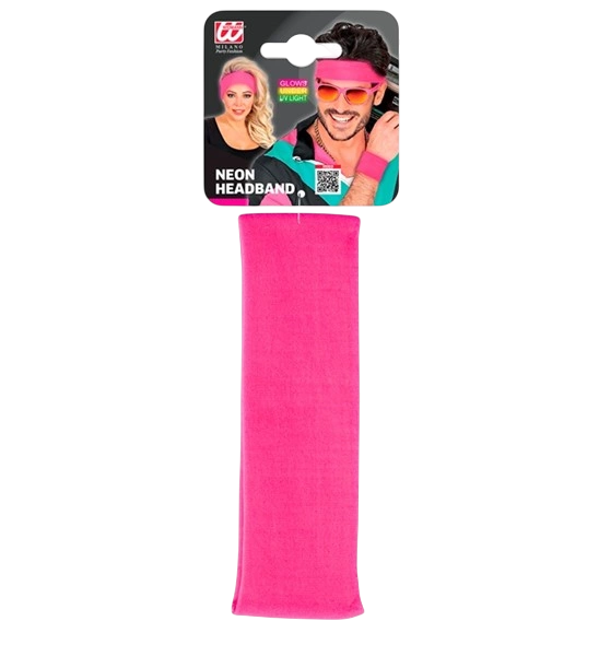 Retro neonpink pandebånd