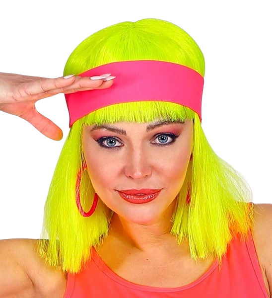 Retro neonpink pandebånd