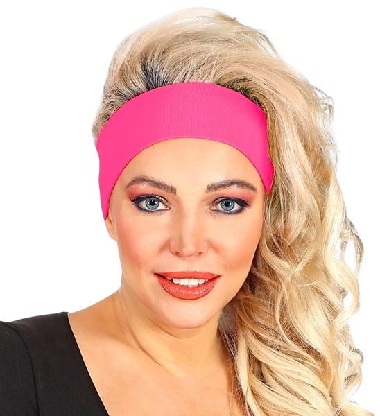 Retro neonpink pandebånd
