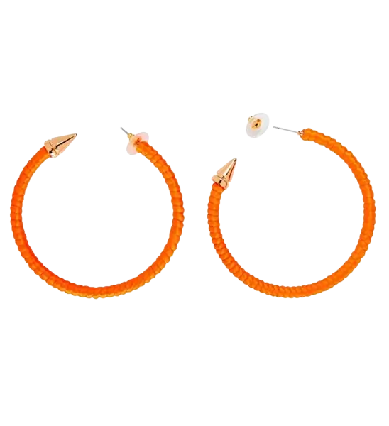 Fluorescerende orange øreringe