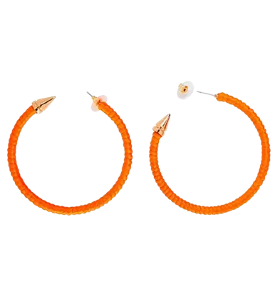 Fluorescerende orange øreringe
