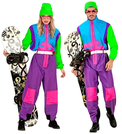 80'er Snowborder-dragt - XL