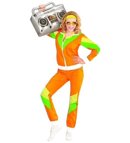 80'er orange jumpsuit - M