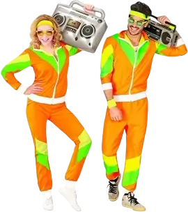 80'er orange jumpsuit - XL