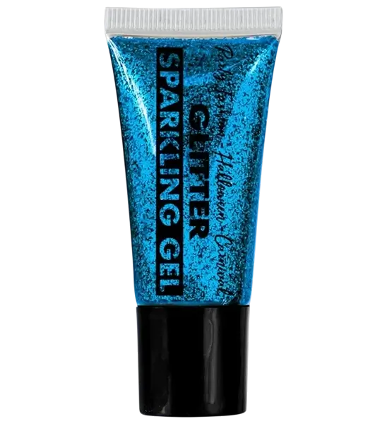 Blå glittergel til krop og ansigt