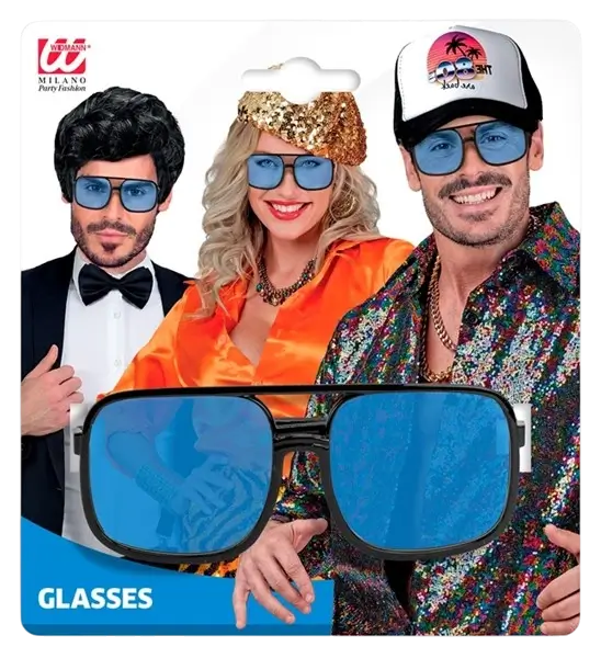 Briller années 90's - Blå glas