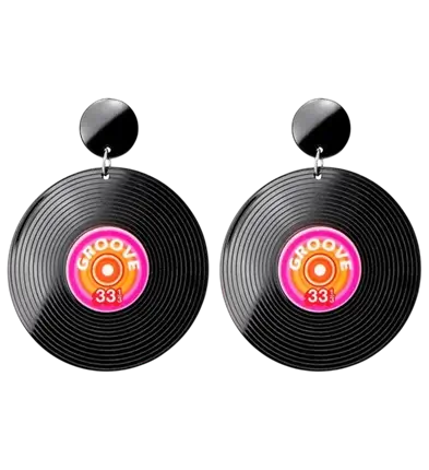 80'er vinylplade-øreringe