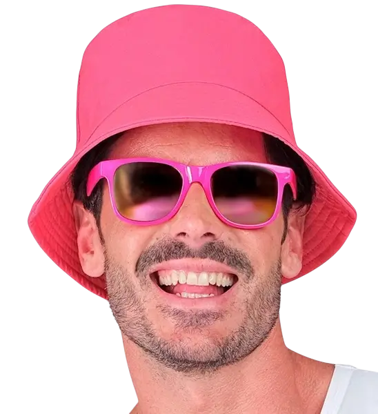 Fluorescerende pink Bob-hat