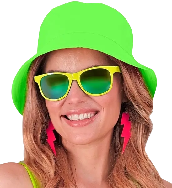 Fluorescerende grøn Bob-hat