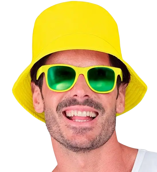 Fluorescerende gul Bob-hat