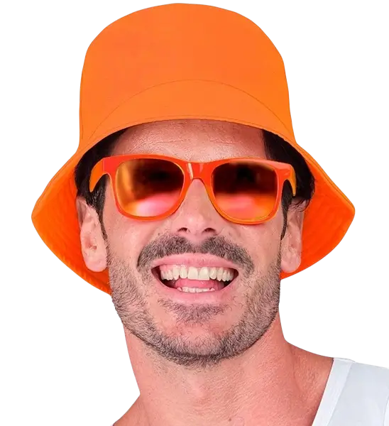 Fluorescerende orange Bob-hat