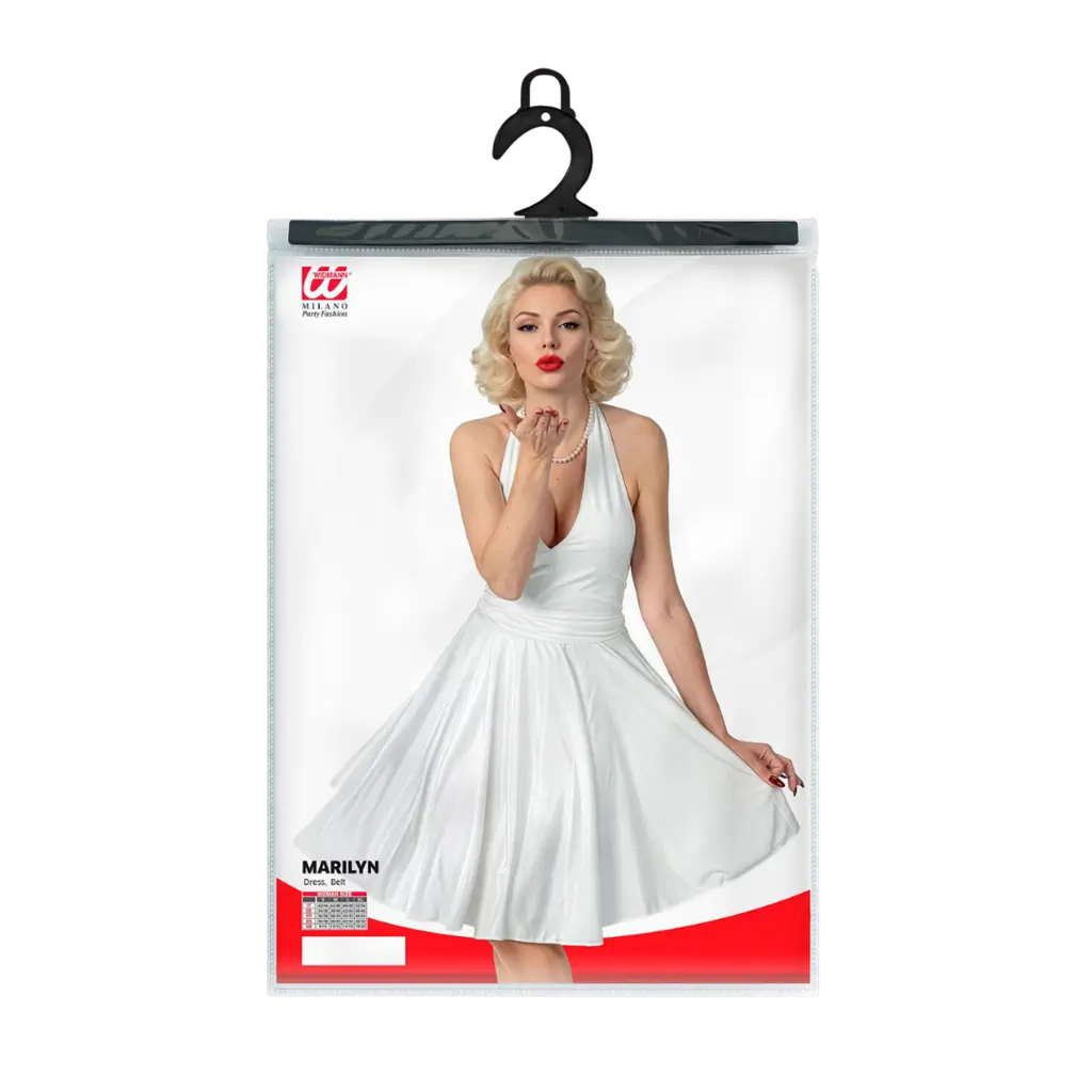 Marylin hvid kjole - M
