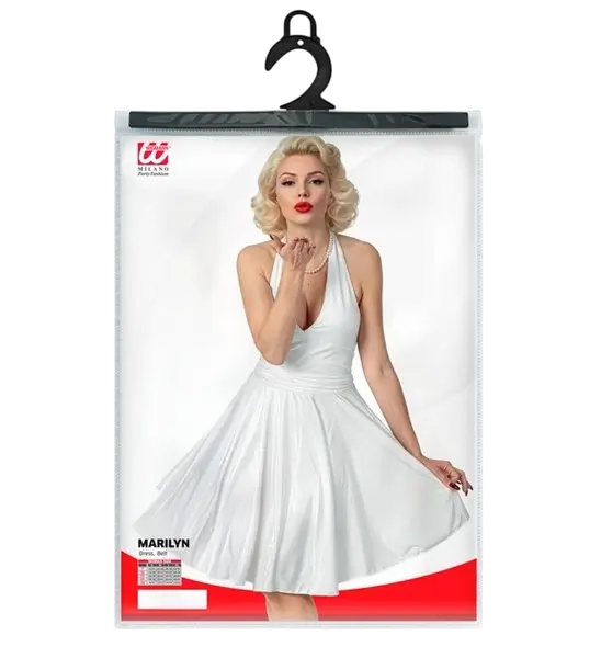 Marylin hvid kjole - L