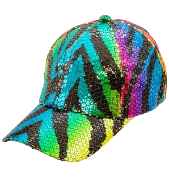 Pailletkasket, flerfarvet tigermotiv