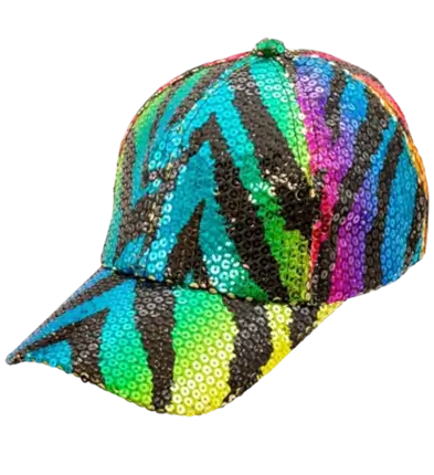 Pailletkasket, flerfarvet tigermotiv