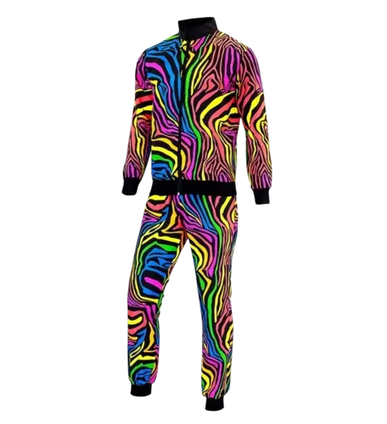 Fluo Rainbow træningsdragt - L