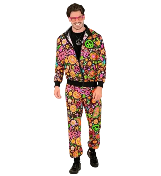 Hippie peace party fashion jumpsuit - M