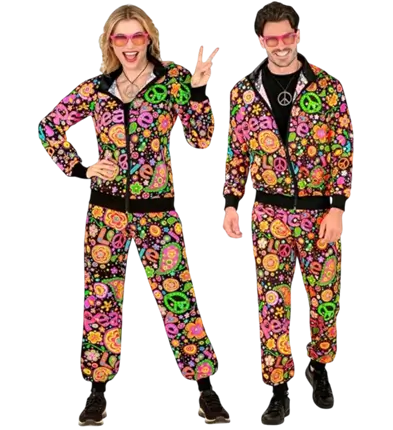 Hippie peace party fashion jumpsuit - L