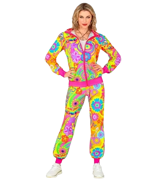Hippie groovy love fluo jumpsuit - S