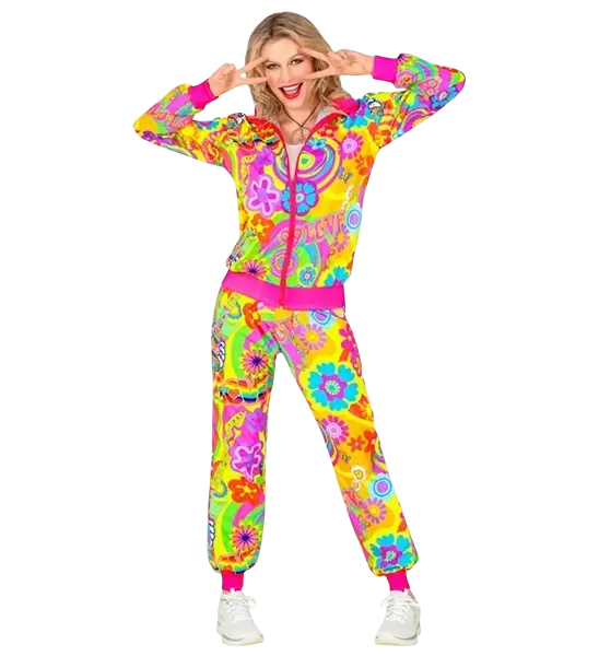 Hippie groovy love fluo jumpsuit - M
