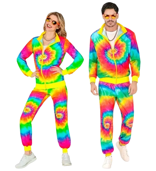 Psykedelisk jumpsuit fra hippiemoden - L