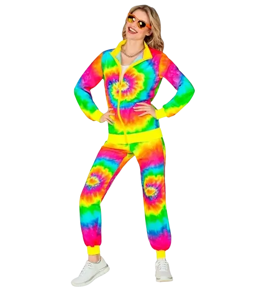 Psykedelisk jumpsuit fra hippiemoden - L