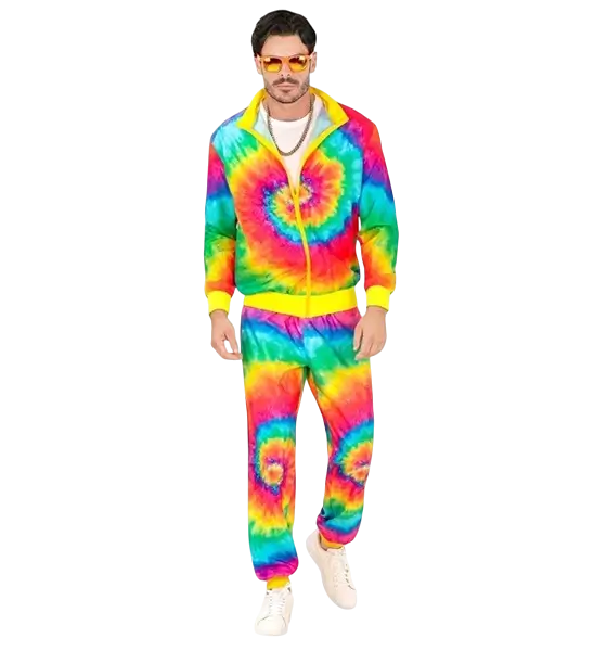 Psykedelisk jumpsuit fra hippiemoden - L