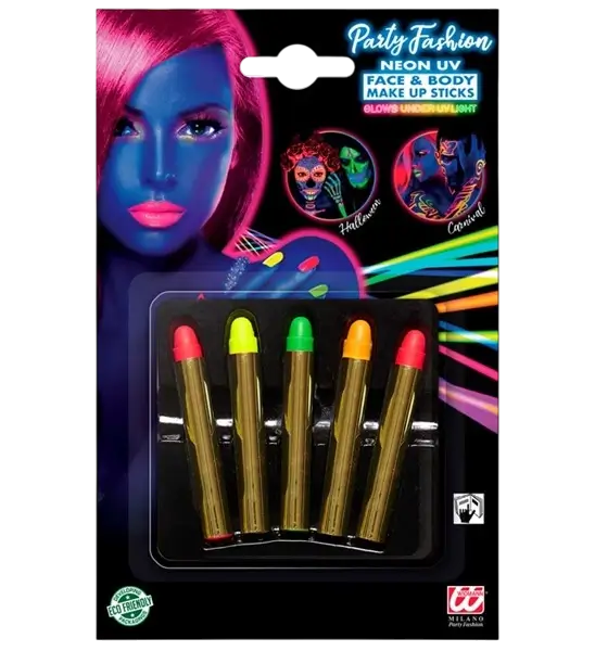 Pakke med 5 fluorescerende blyanter