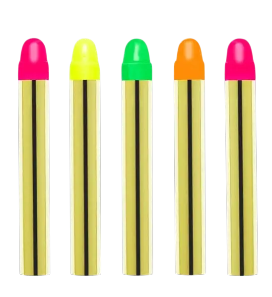 Pakke med 5 fluorescerende blyanter